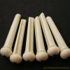 6 ACOUSTIC GUITAR BRIDGE PINS CREAM WITH DOT